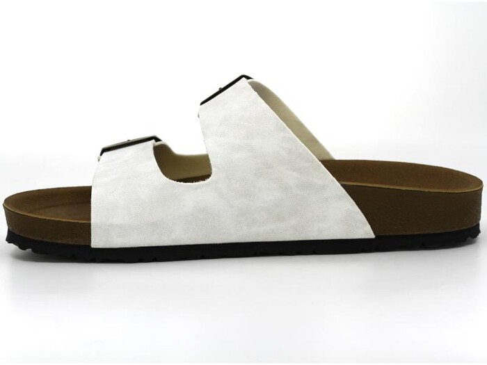 Mulex Merdane 5152 Birken Çift Toka Evalı Monta Günlük Terlik Beyaz - Mulex (1)