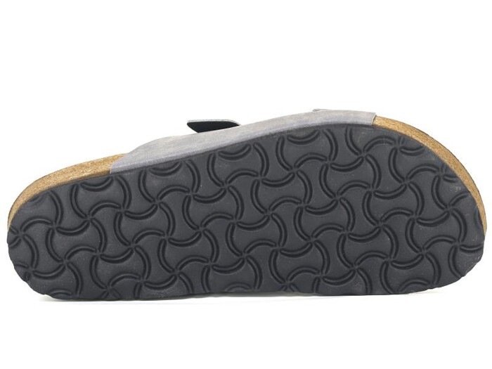 Mulex Merdane 5152 Birken Çift Toka Evalı Monta Günlük Terlik Füme - 3