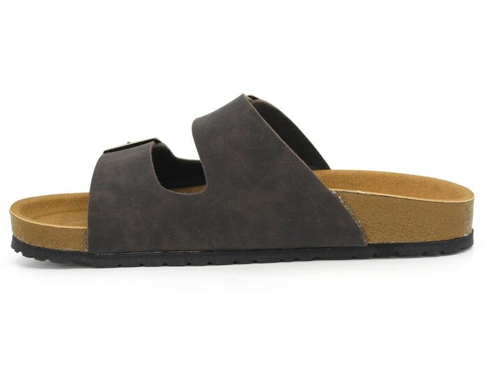 Mulex Merdane 5152 Birken Çift Toka Evalı Monta Günlük Terlik Kahve - 2