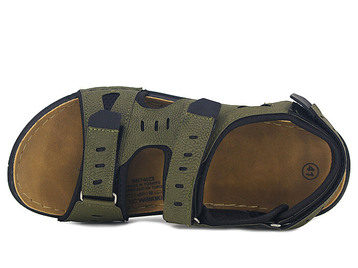 Mulex Merdane 5201-L Monta Anoraklı Sandalet Haki - Mulex (1)