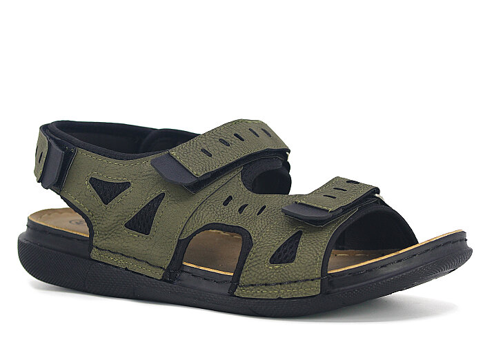 Mulex Merdane 5201-L Monta Anoraklı Sandalet Haki - Mulex