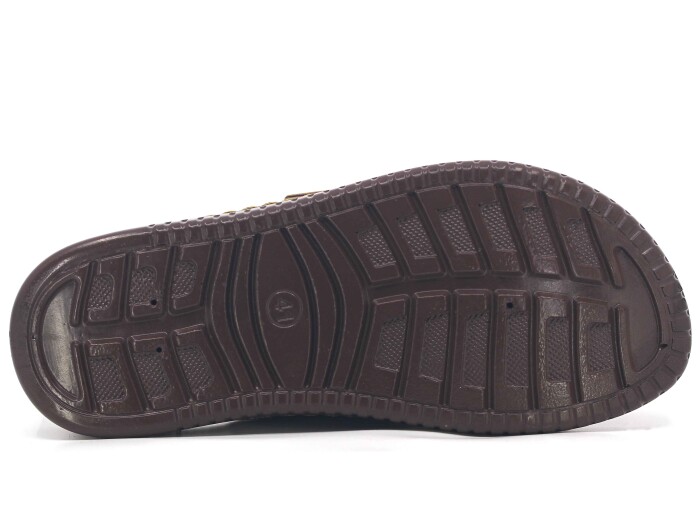 Mulex Merdane 5252 Çift Cırtlı Enj. Kutulu Günlük Terlik Taba - 3