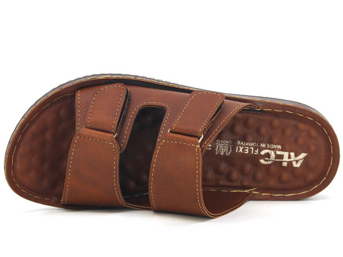 Mulex Merdane 5255 Çift Cırtlı Enj. Kutulu Günlük Terlik Taba - Mulex (1)