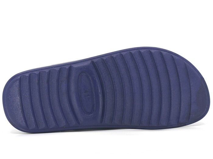 Mulex Merdane 5351 Çift Toka Enj. Cırtlı Kutulu Günlük Terlik Lacivert - 3