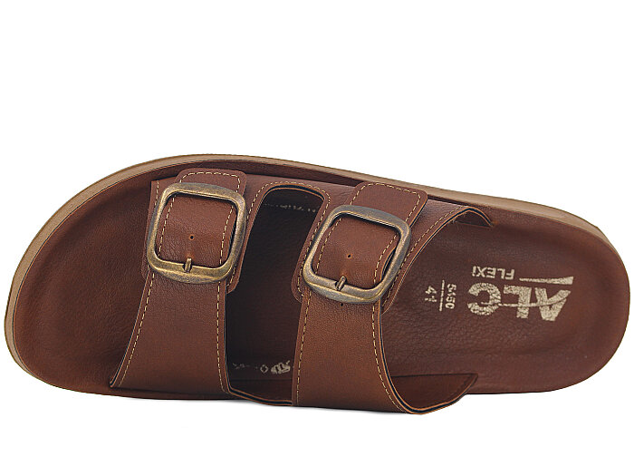 Mulex Merdane 5451 Çift Toka Enj.Kutulu Günlük Terlik Taba - 2