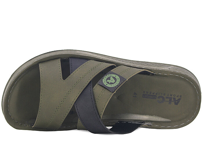 Mulex Merdane 5552 Geçmeli Enj. Kutulu Günlük Terlik Haki - Mulex (1)