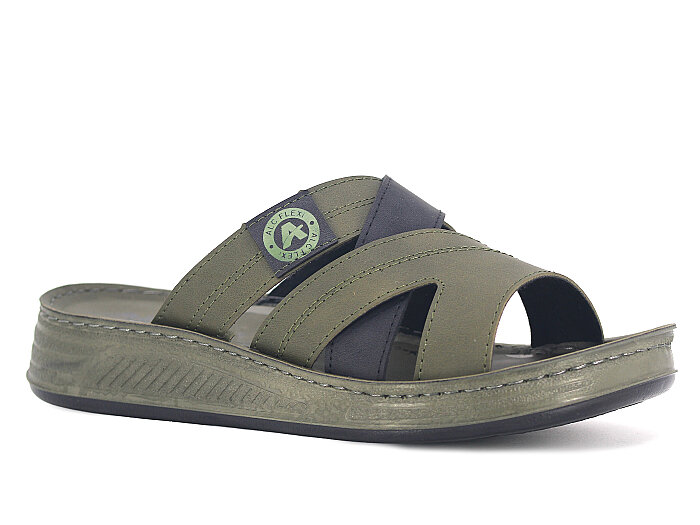 Mulex Merdane 5552 Geçmeli Enj. Kutulu Günlük Terlik Haki - 1