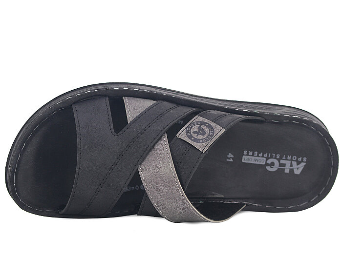 Mulex Merdane 5552 Geçmeli Enj. Kutulu Günlük Terlik Siyah - Mulex (1)