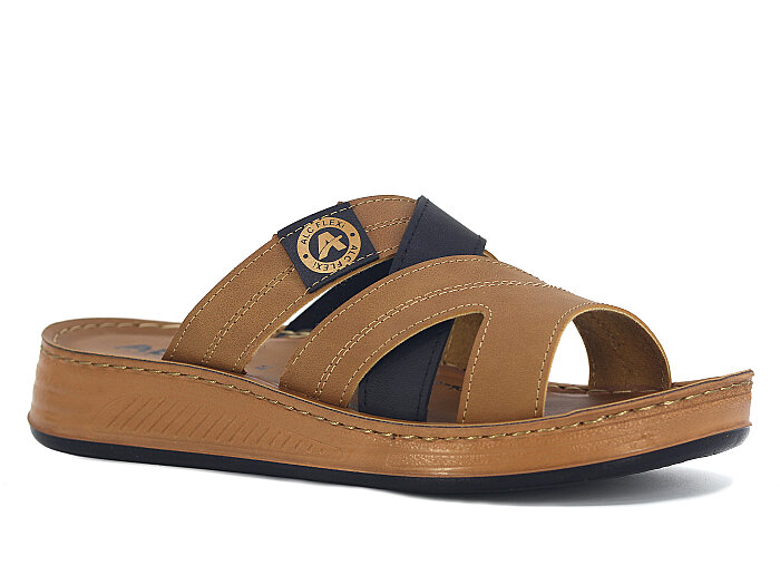 Mulex Merdane 5552 Geçmeli Enj. Kutulu Günlük Terlik Taba - 1