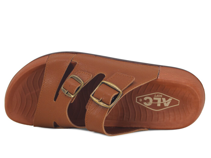 Mulex Merdane 5602 Çift Toka Monta Kutulu Günlük Terlik Taba - 2