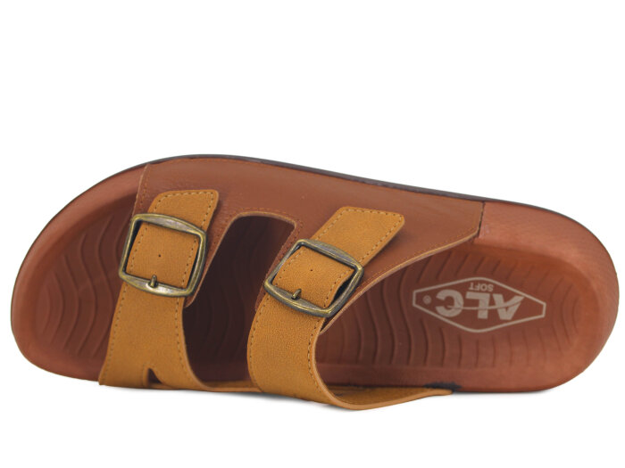 Mulex Merdane 5605 Çift Toka Monta Günlük Terlik Taba - 2