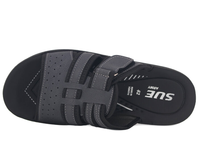 Sue Merdane Tank Taban Cırtlı-5002 Günlük Terlik Füme - Sue (1)