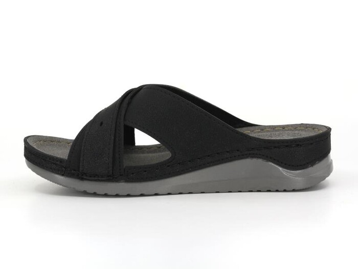 Mulex Zenne 10251 Çapraz Tokalı Monta Kutulu Günlük Terlik Siyah - Mulex (1)