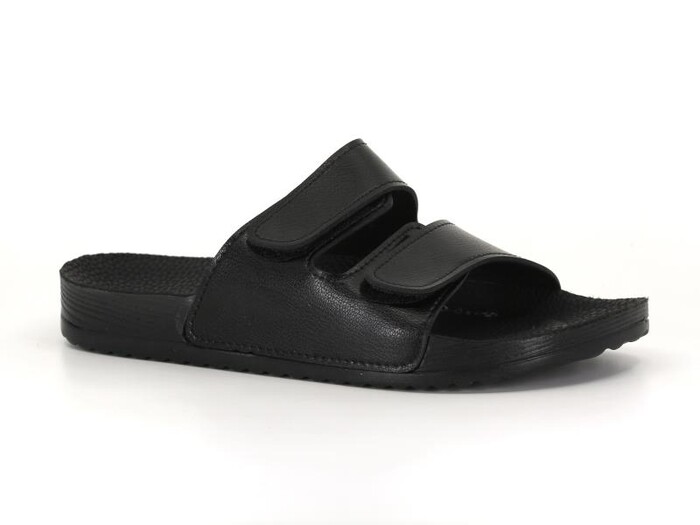 Mulex Zenne 10602 Bahama Çift Cırtlı Monta Günlük Terlik Siyah - Mulex