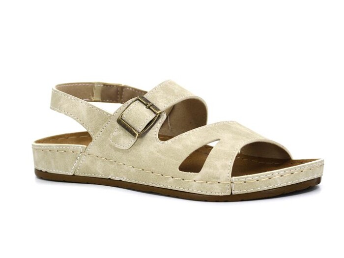 Mulex Zenne 10653 Monta Kutulu Sandalet Bej - 1