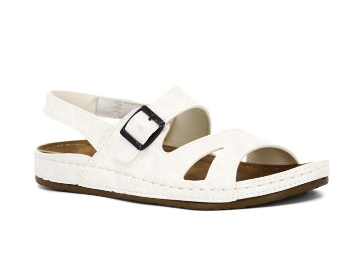 Mulex Zenne 10653 Monta Kutulu Sandalet Beyaz - Mulex