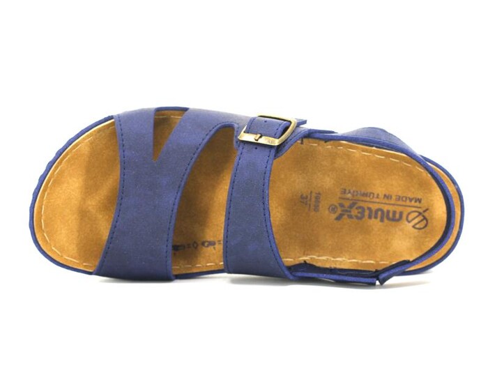 Mulex Zenne 10653 Monta Kutulu Sandalet Lacivert - 2
