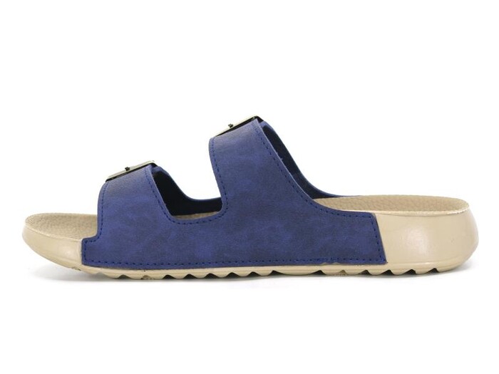 Mulex Zenne 10701 Soft Spor Taban Çift Toka Kutulu Günlük Terlik Lacivert - Mulex (1)