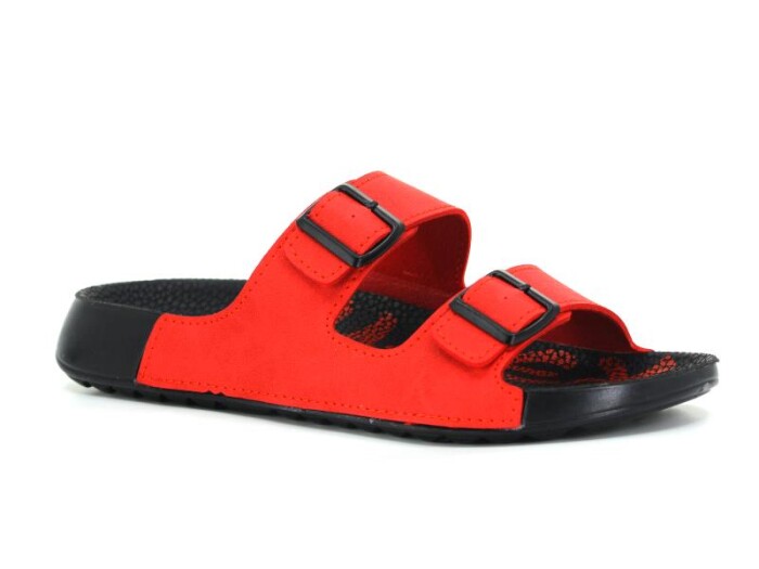Mulex Zenne 10701 Soft Spor Taban Çift Toka Poşetli Günlük Terlik Kırmızı - 1