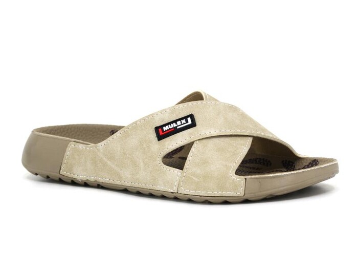 Mulex Zenne 10702 Soft Spor Taban Çapraz Kutulu Günlük Terlik Bej - Mulex
