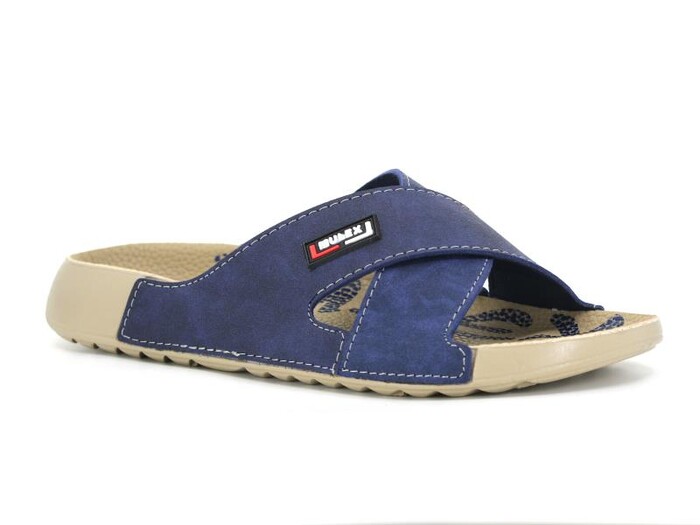 Mulex Zenne 10702 Soft Spor Taban Çapraz Kutulu Günlük Terlik Lacivert - Mulex