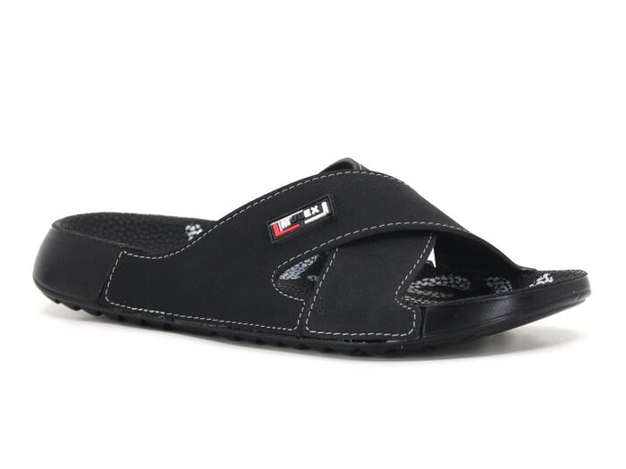 Mulex Zenne 10702 Soft Spor Taban Çapraz Kutulu Günlük Terlik Siyah