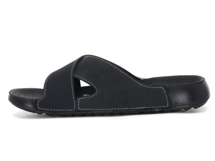 Mulex Zenne 10702 Soft Spor Taban Çapraz Kutulu Günlük Terlik Siyah - Thumbnail