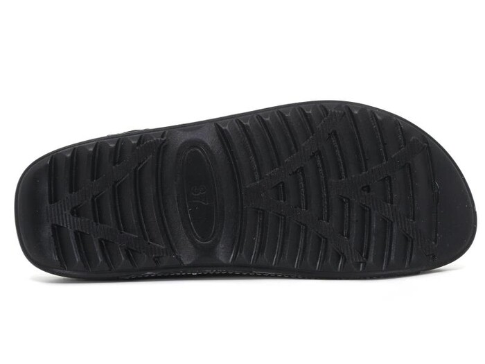 Mulex Zenne 10702 Soft Spor Taban Çapraz Kutulu Günlük Terlik Siyah