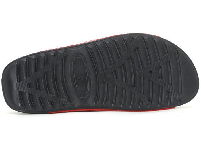 Mulex Zenne 10703 Çapraz Çift Toka Spor Taban Poşetli Günlük Terlik Kırmızı - 3