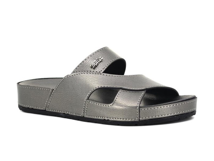 Mulex Zenne 10952 Monta Kutulu Günlük Terlik Platin - Mulex