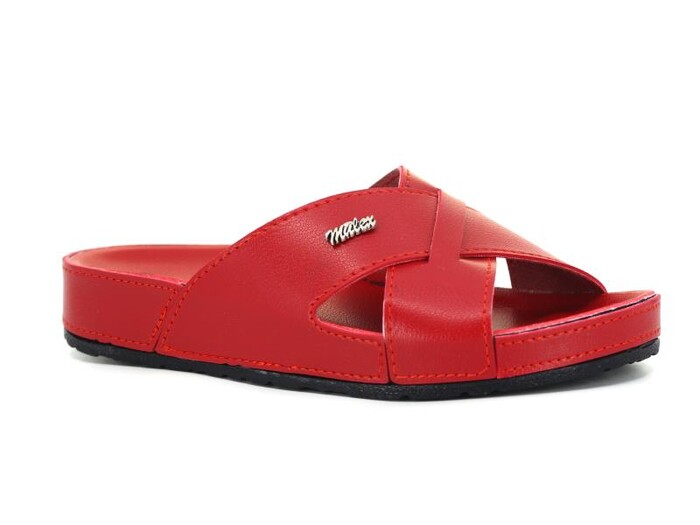 Mulex Zenne 10953 Monta Kutulu Günlük Terlik Kırmızı - Mulex