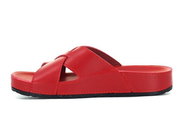 Mulex Zenne 10953 Monta Kutulu Günlük Terlik Kırmızı - Mulex (1)