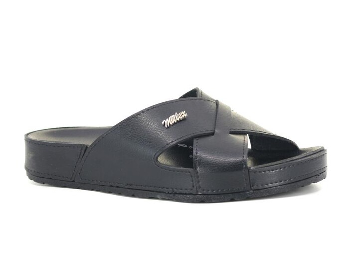 Mulex Zenne 10953 Monta Kutulu Günlük Terlik Siyah - Mulex
