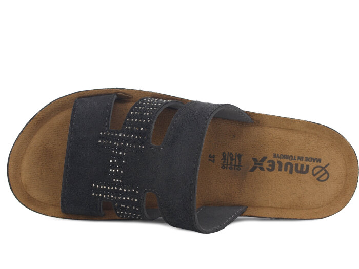 Mulex Zenne 1107 Enj. Kutulu Günlük Terlik Siyah - Mulex (1)