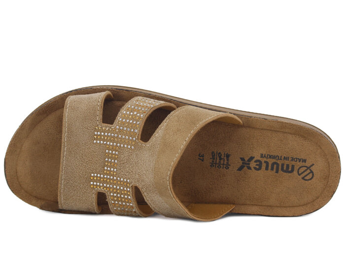 Mulex Zenne 1107 Enj. Kutulu Günlük Terlik Taba - 2