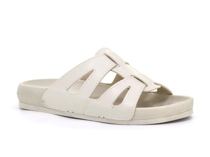 Mulex Zenne 11201 Geçmeli Monta Kutulu Günlük Terlik Bej - Mulex