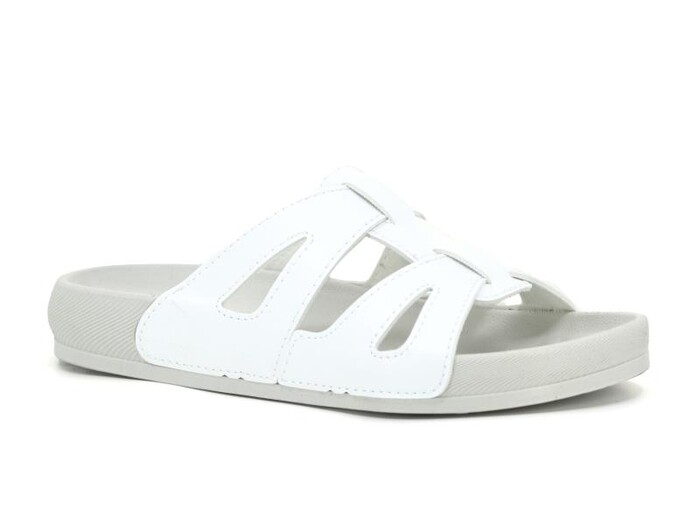Mulex Zenne 11201 Geçmeli Monta Kutulu Günlük Terlik Beyaz - Mulex