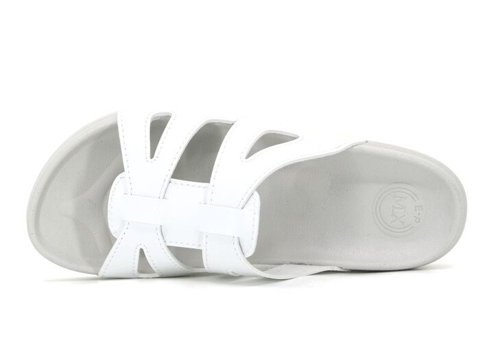 Mulex Zenne 11201 Geçmeli Monta Kutulu Günlük Terlik Beyaz - Mulex (1)