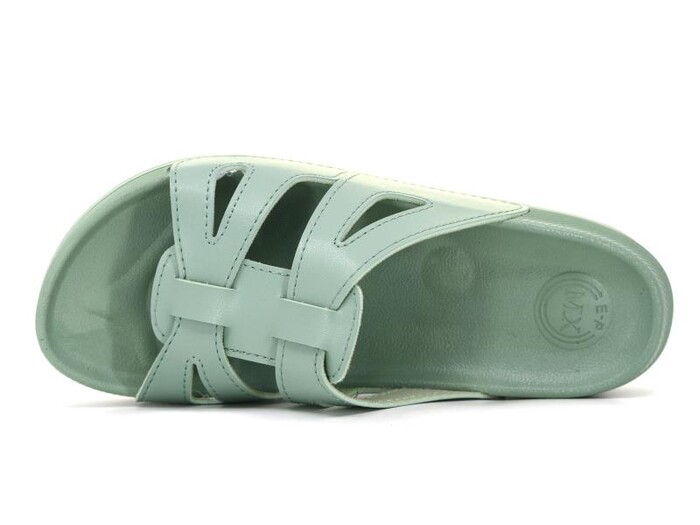 Mulex Zenne 11201 Geçmeli Monta Kutulu Günlük Terlik Yeşil - Mulex (1)