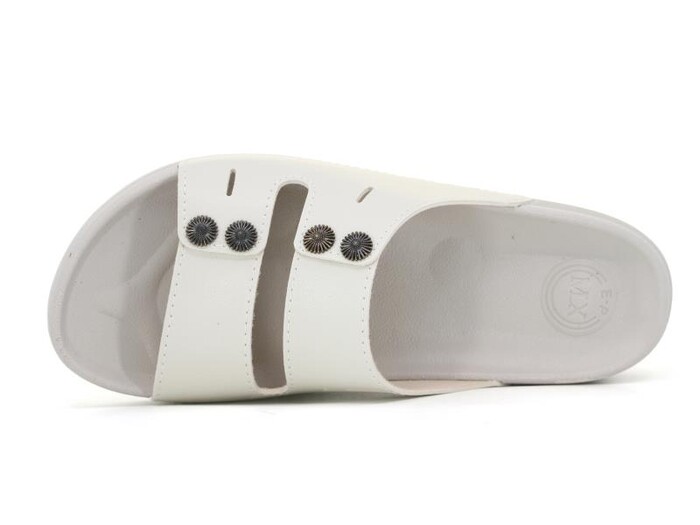 Mulex Zenne 11202 Boncuk Taşlı Soft Monta Kutulu Günlük Terlik Bej - Mulex (1)