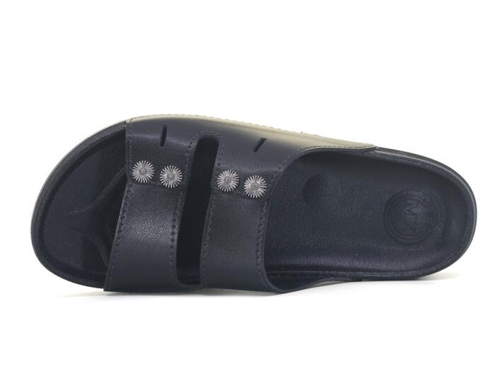 Mulex Zenne 11202 Boncuk Taşlı Soft Monta Kutulu Günlük Terlik Siyah - Mulex (1)