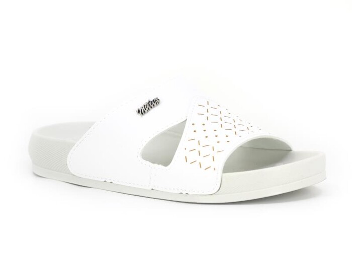 Mulex Zenne 11203 Monta Kutulu Günlük Terlik Beyaz - Mulex