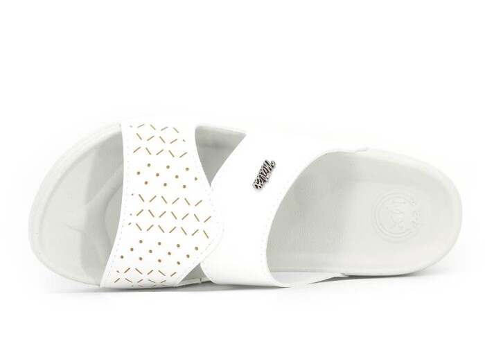 Mulex Zenne 11203 Monta Kutulu Günlük Terlik Beyaz - Mulex (1)