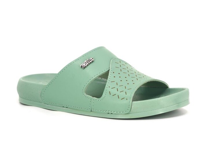 Mulex Zenne 11203 Monta Kutulu Günlük Terlik Yeşil - Mulex