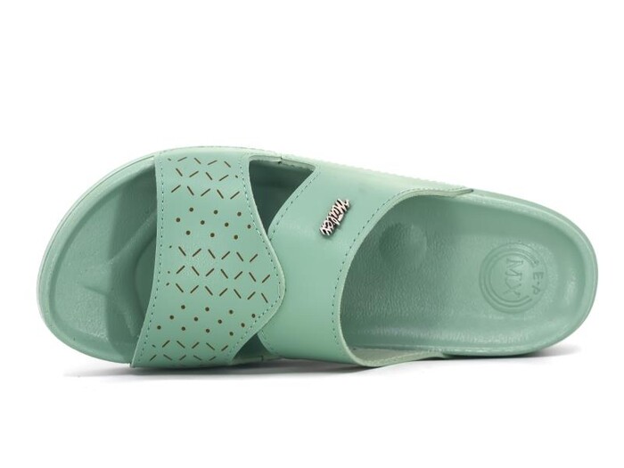 Mulex Zenne 11203 Monta Kutulu Günlük Terlik Yeşil - Mulex (1)