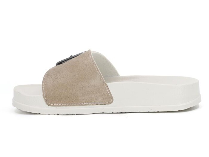 Mulex Zenne 11451 Büyük Tek Toka Monta Kutulu Günlük Terlik Bej - Mulex (1)