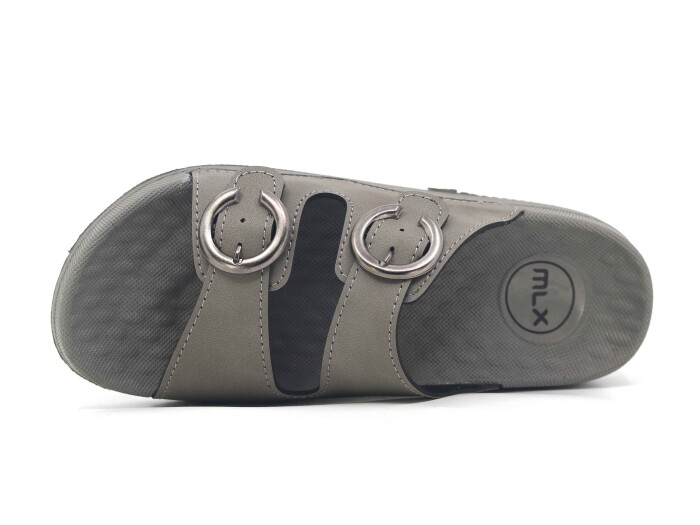 Mulex Zenne 11651 Çift Toka Günlük Terlik Gri - Mulex (1)