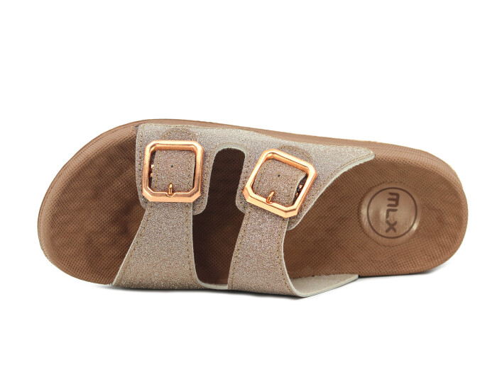 Mulex Zenne 11651-Simli Çift Toka Günlük Terlik Bakır - Mulex (1)