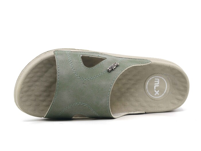 Mulex Zenne 11652 Kutulu Günlük Terlik Yeşil - Mulex (1)