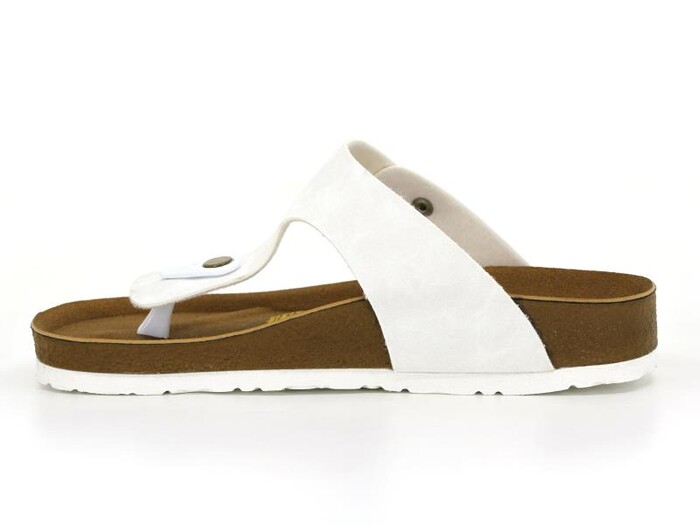 Mulex Zenne 1251 Birken Evalı Kutulu Parmak Arası Terlik Beyaz - 2